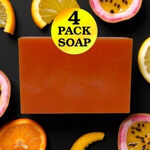 NEW Spicy Citrus & Passionfruit Handmade Soap. Set of 4 bars.